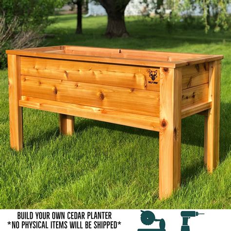 elevated metal planter box|cedar raised planter box with legs.